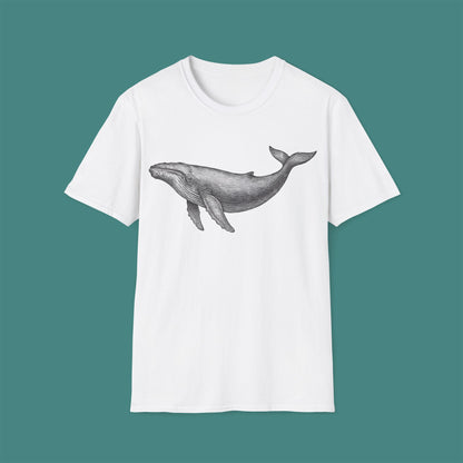 Vintage Etching Whale Unisex T-Shirt