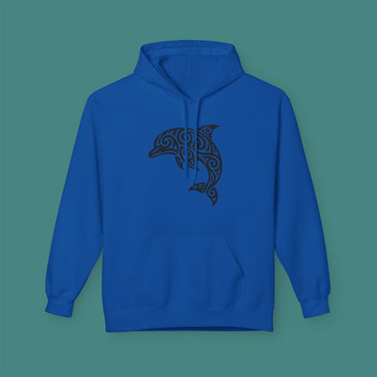 Tribal Tattoo Dolphin Fleece Unisex Hoodie