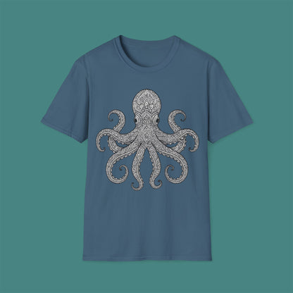Intricate Mandala Octopus Unisex T-Shirt