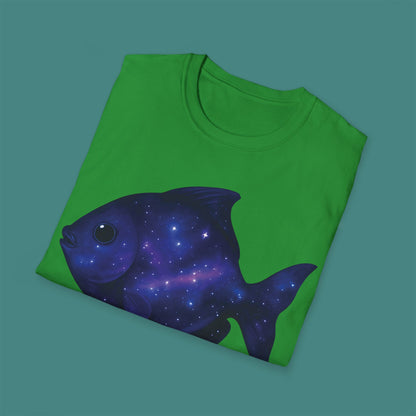 Cosmic Galaxy Fish Unisex T-Shirt