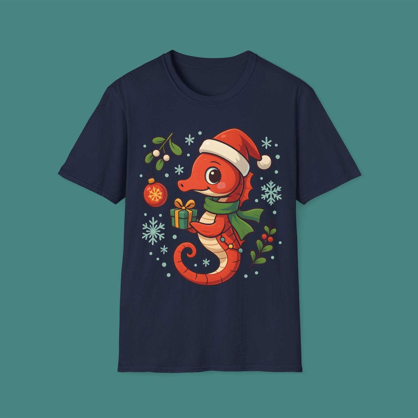 Christmas Seahorse Unisex T-Shirt