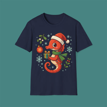 Christmas Seahorse Unisex T-Shirt