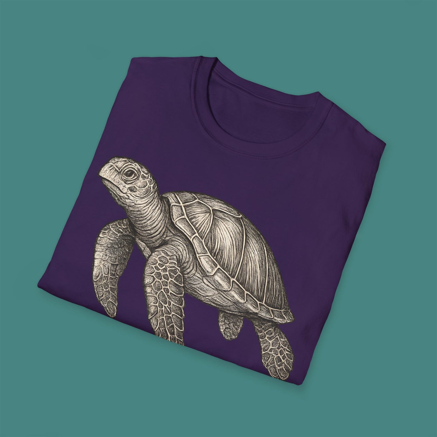 Vintage Etching Turtle Unisex T-Shirt