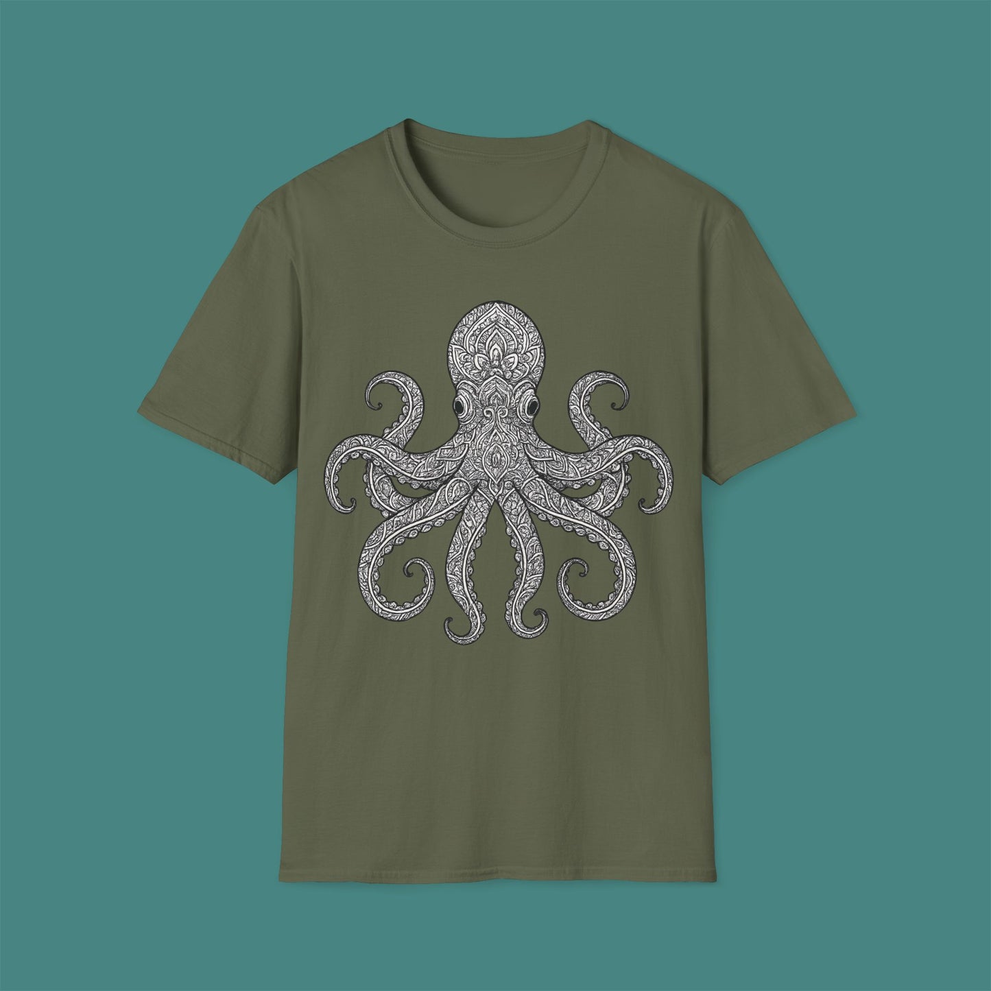 Intricate Mandala Octopus Unisex T-Shirt