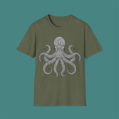 Intricate Mandala Octopus Unisex T-Shirt