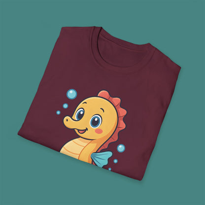 Cartoon Cute Seahorse Unisex T-Shirt