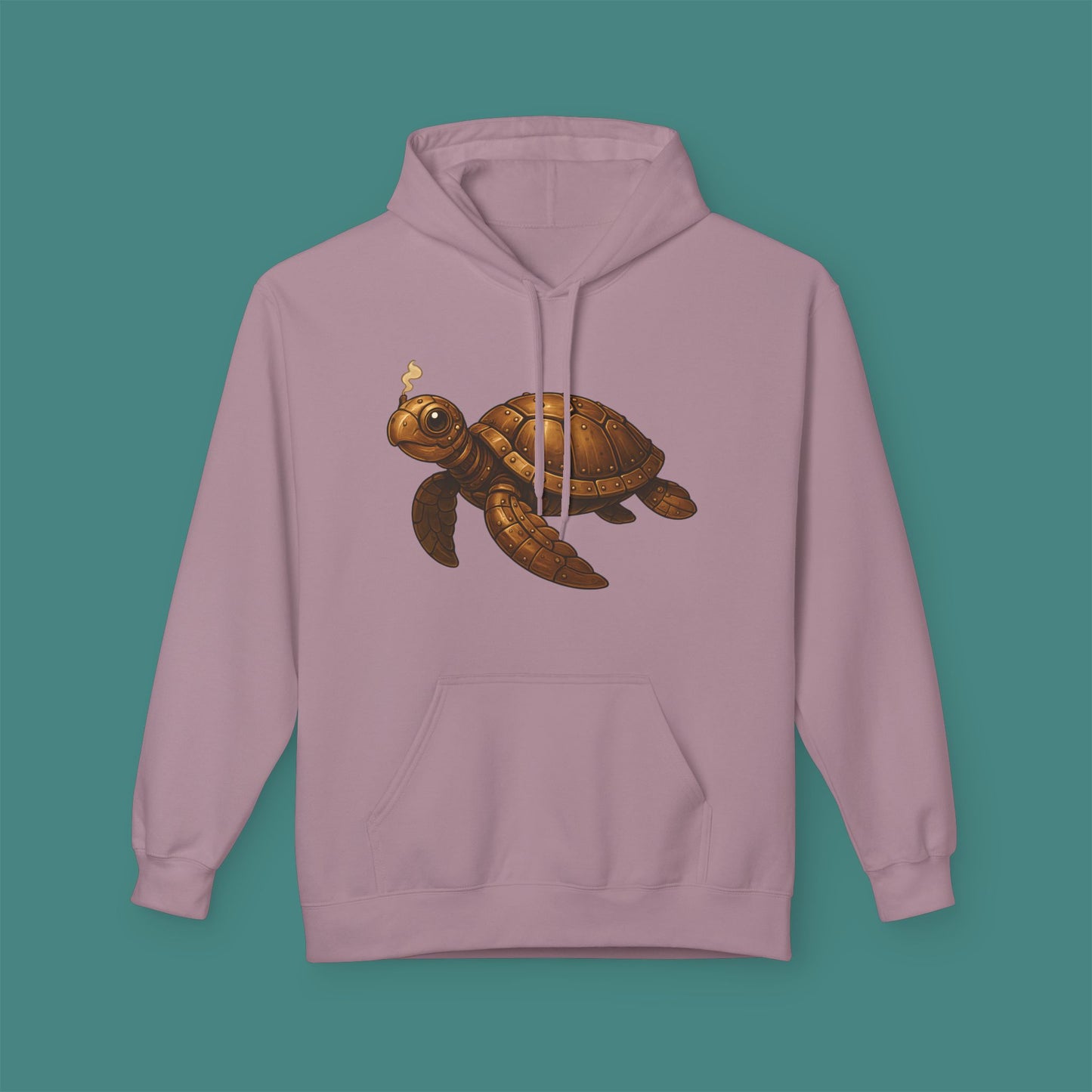 Steampunk Mechanical Turtle Fleece Unisex Hoodie