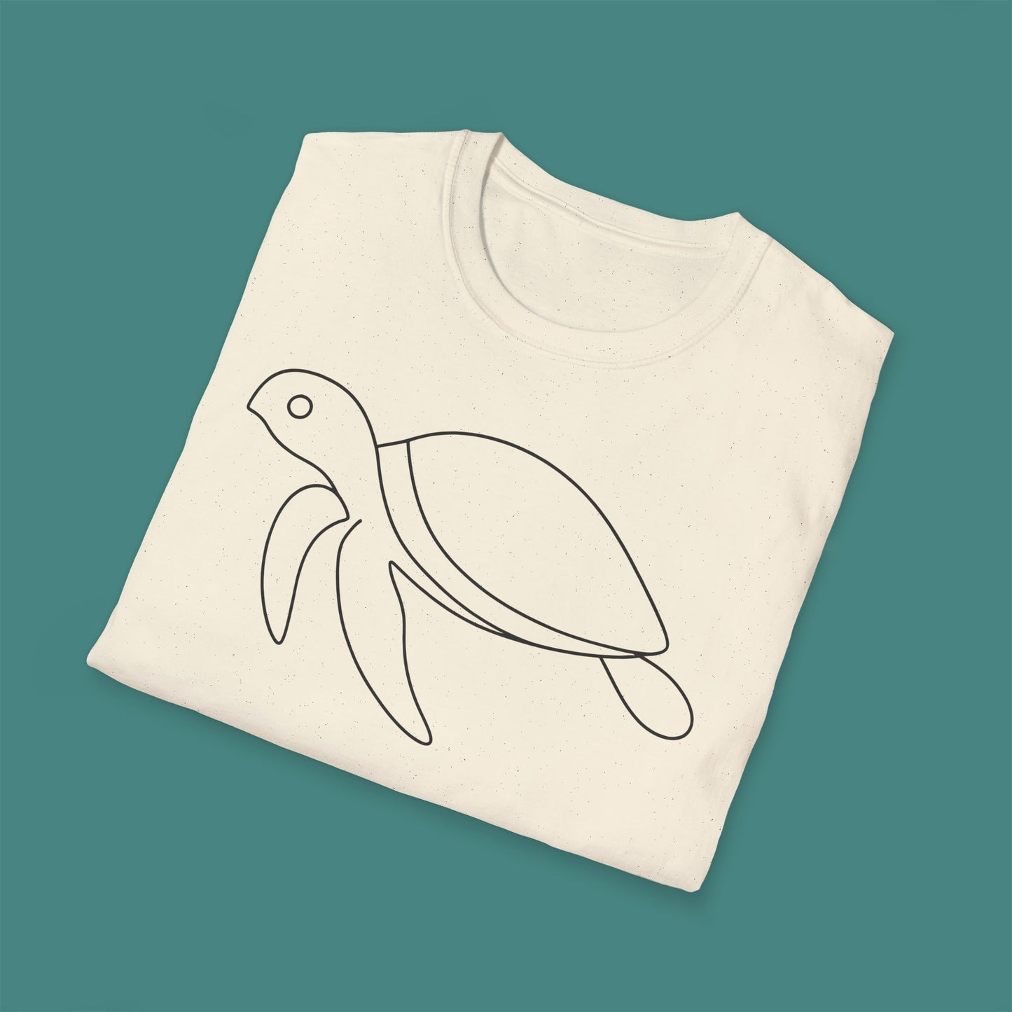 Minimalist Line Art Turtle Unisex T-Shirt