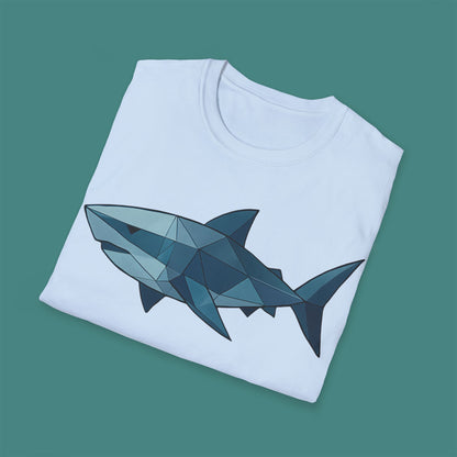 Geometric Polygon Shark Unisex T-Shirt