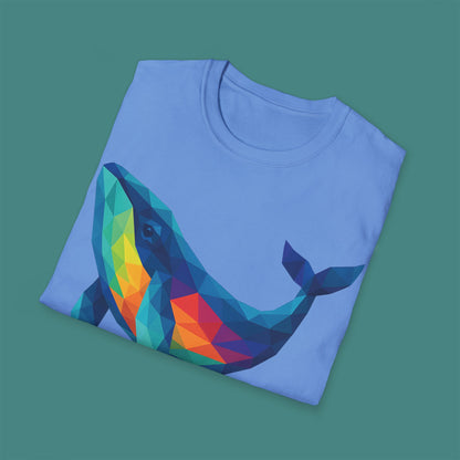 Geometric Polygon Whale Unisex T-Shirt