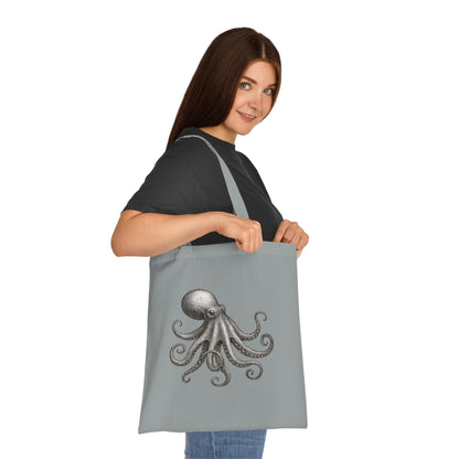 Vintage Etching Octopus Tote Bag
