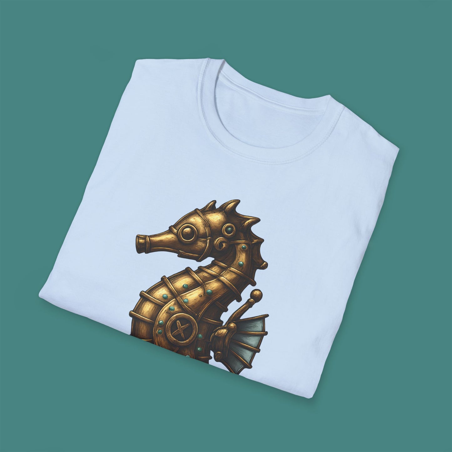 Steampunk Mechanical Seahorse Unisex T-Shirt