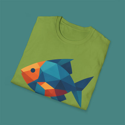 Geometric Polygon Fish Unisex T-Shirt