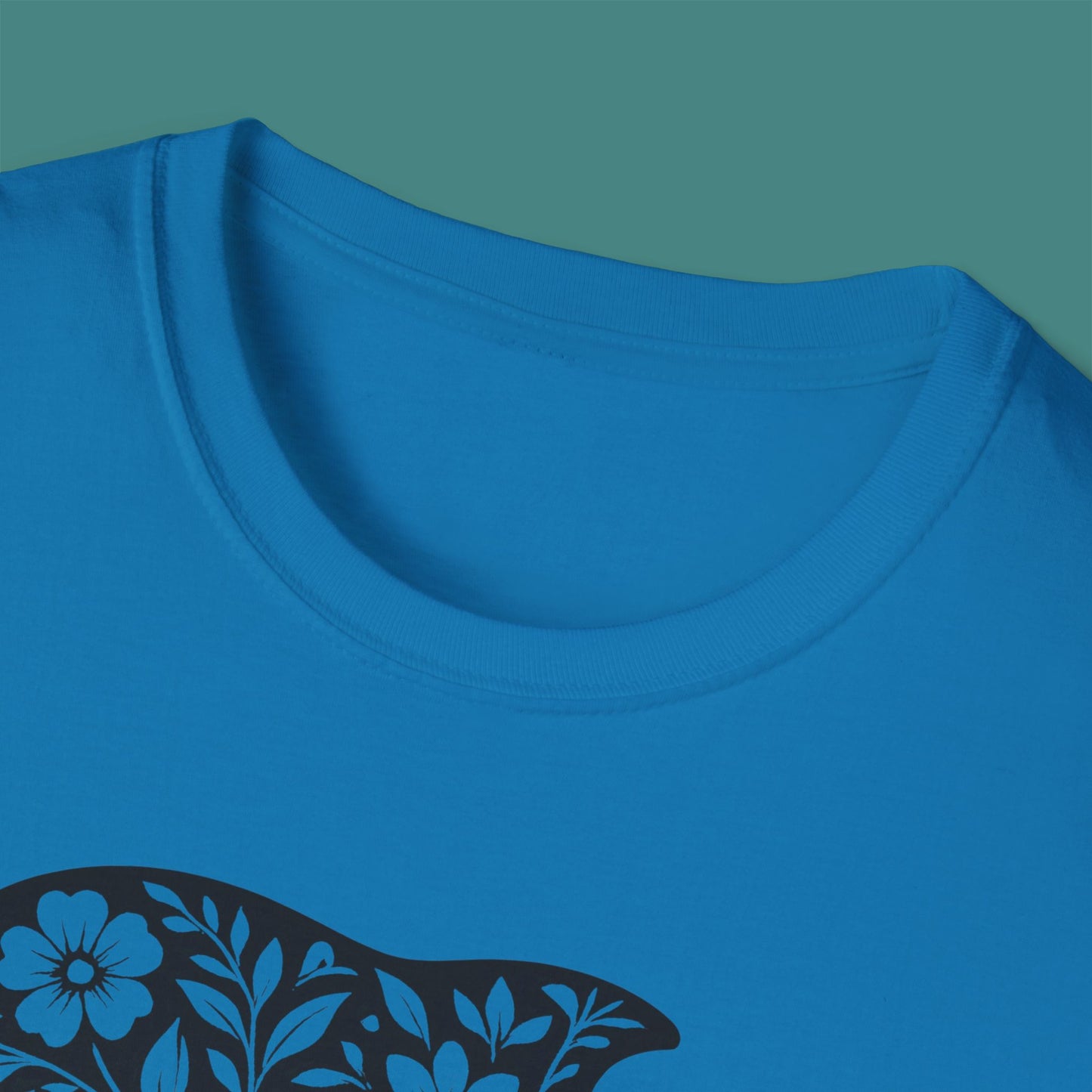 Floral Dolphin Silhouette Unisex T-Shirt