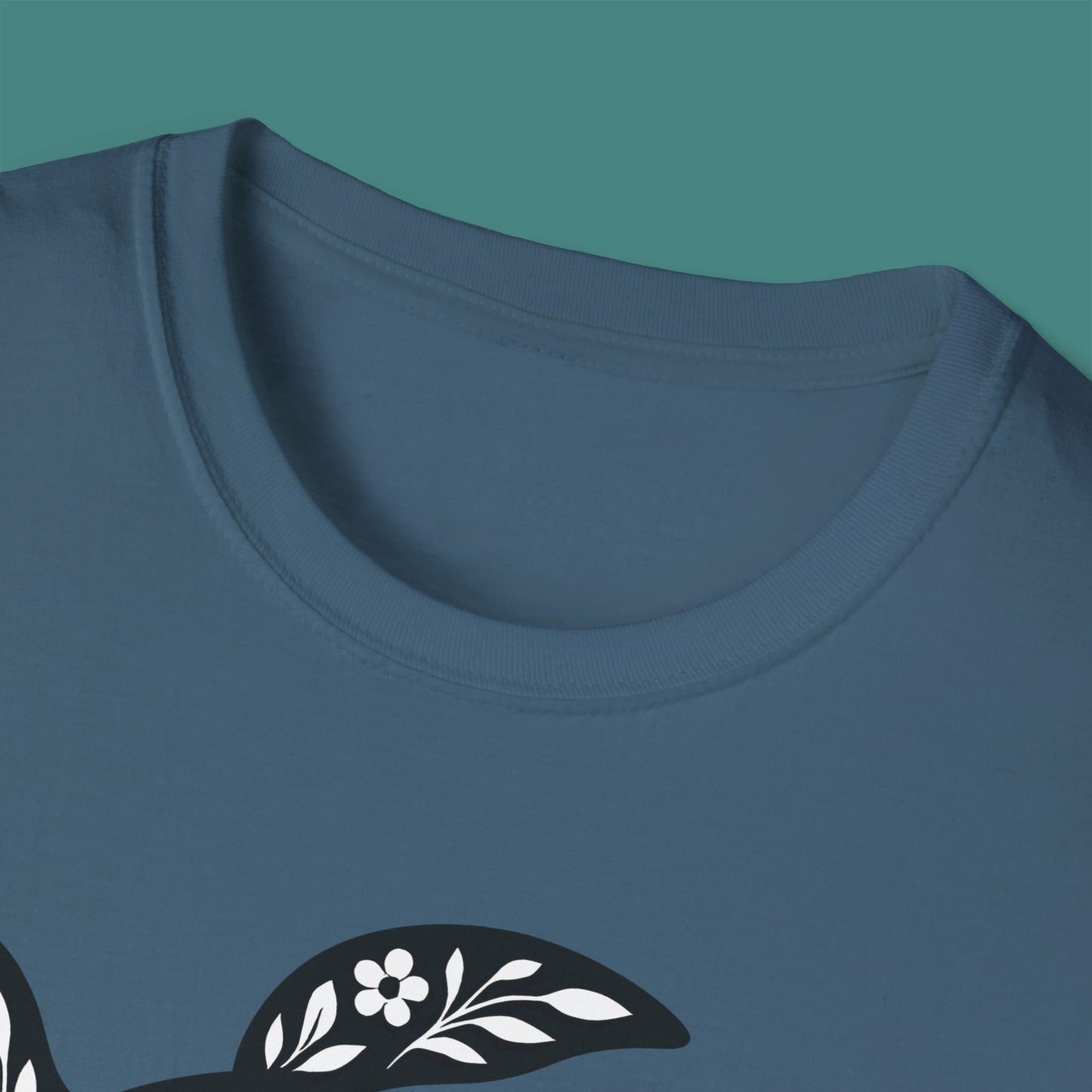 Floral Turtle Silhouette Unisex T-Shirt