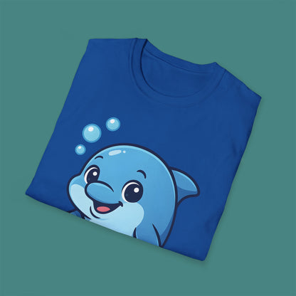 Cartoon Cute Dolphin Unisex T-Shirt