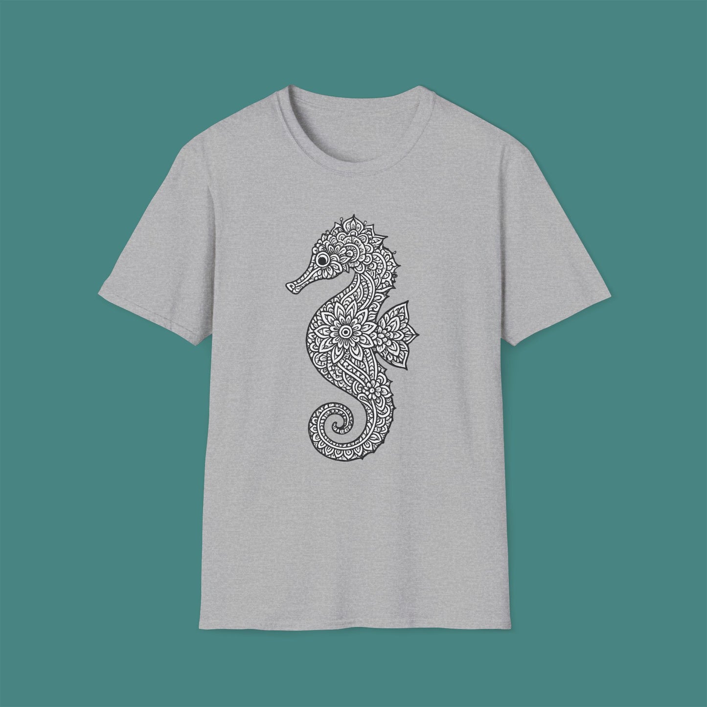 Intricate Mandala Seahorse Unisex T-Shirt