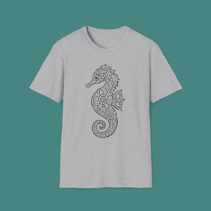 Intricate Mandala Seahorse Unisex T-Shirt