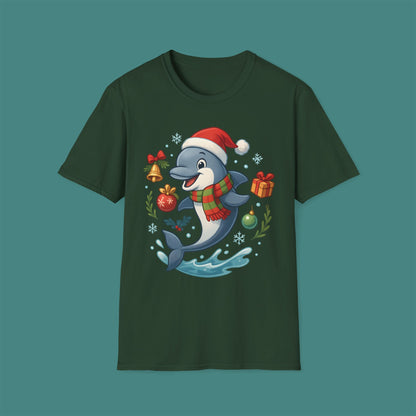 Christmas Dolphin Unisex T-Shirt