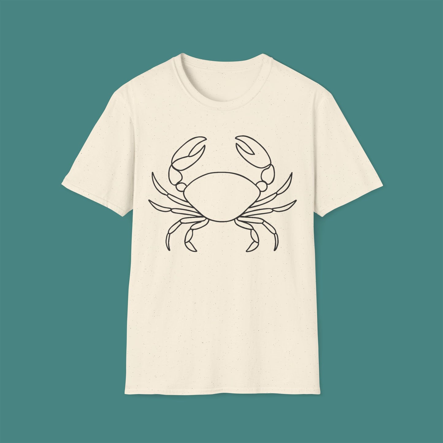 Minimalist Line Art Crab Unisex T-Shirt
