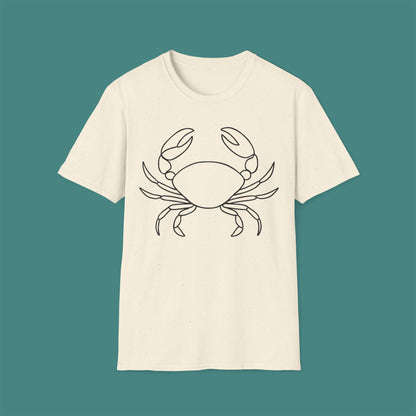 Minimalist Line Art Crab Unisex T-Shirt