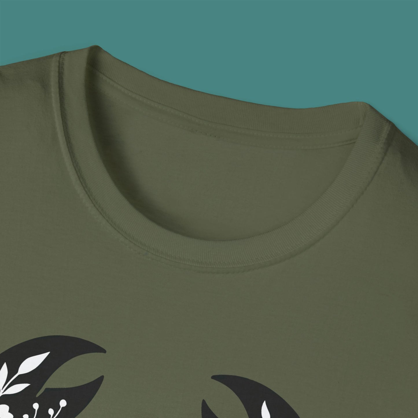 Floral Crab Silhouette Unisex T-Shirt
