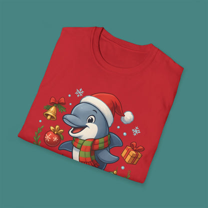 Christmas Dolphin Unisex T-Shirt