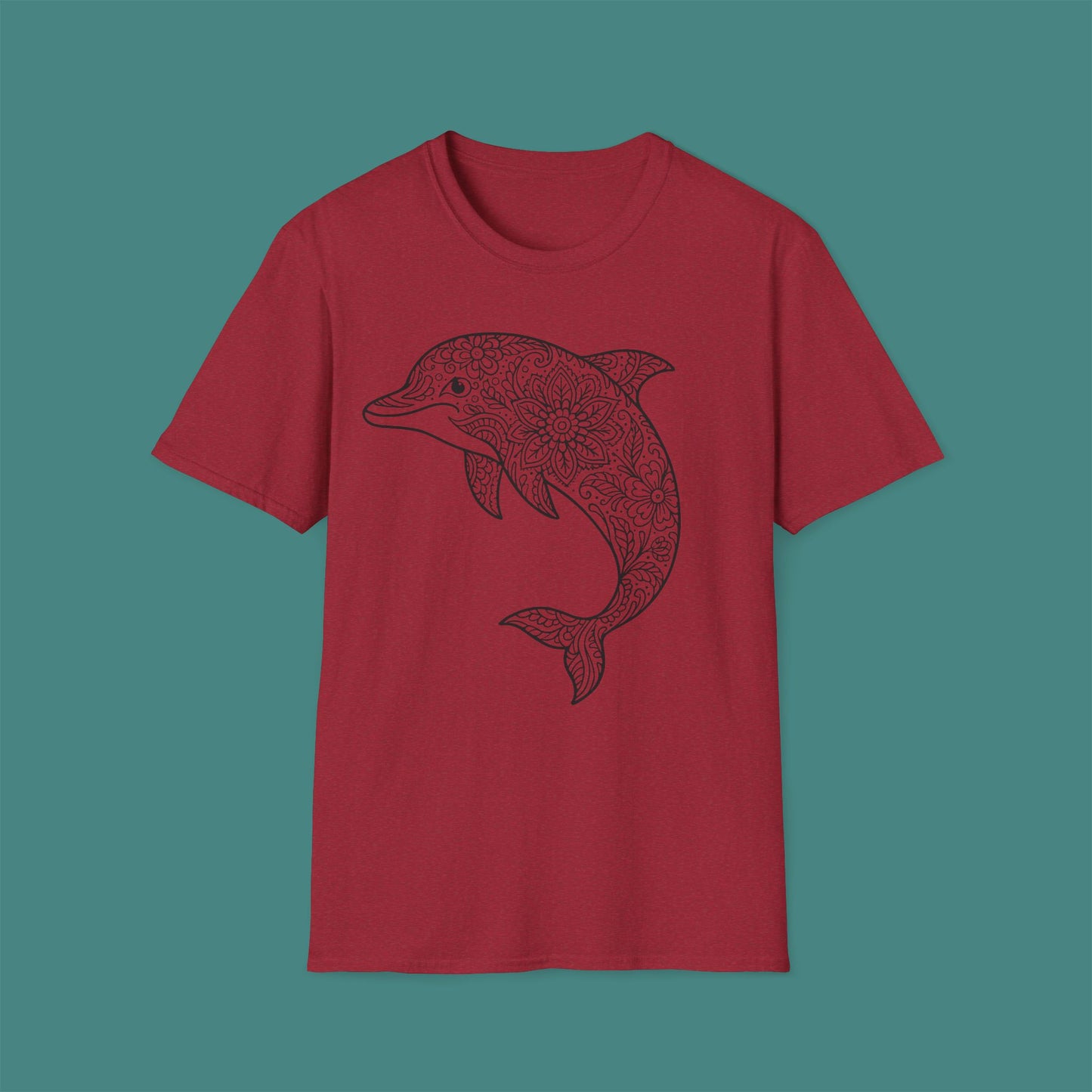 Intricate Mandala Dolphin Unisex T-Shirt