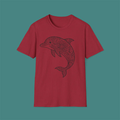 Intricate Mandala Dolphin Unisex T-Shirt