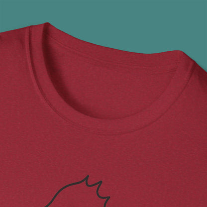 Minimalist Line Art Seahorse Unisex T-Shirt