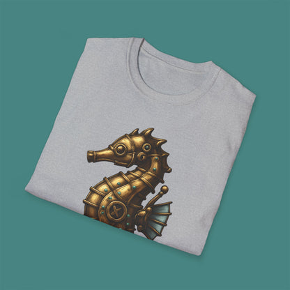 Steampunk Mechanical Seahorse Unisex T-Shirt