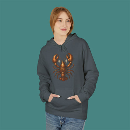 Steampunk Mechanical Lobster Fleece Unisex Hoodie