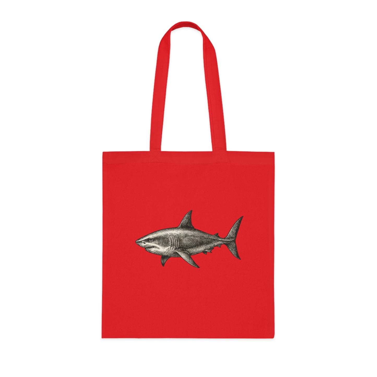 Vintage Etching Shark Tote Bag