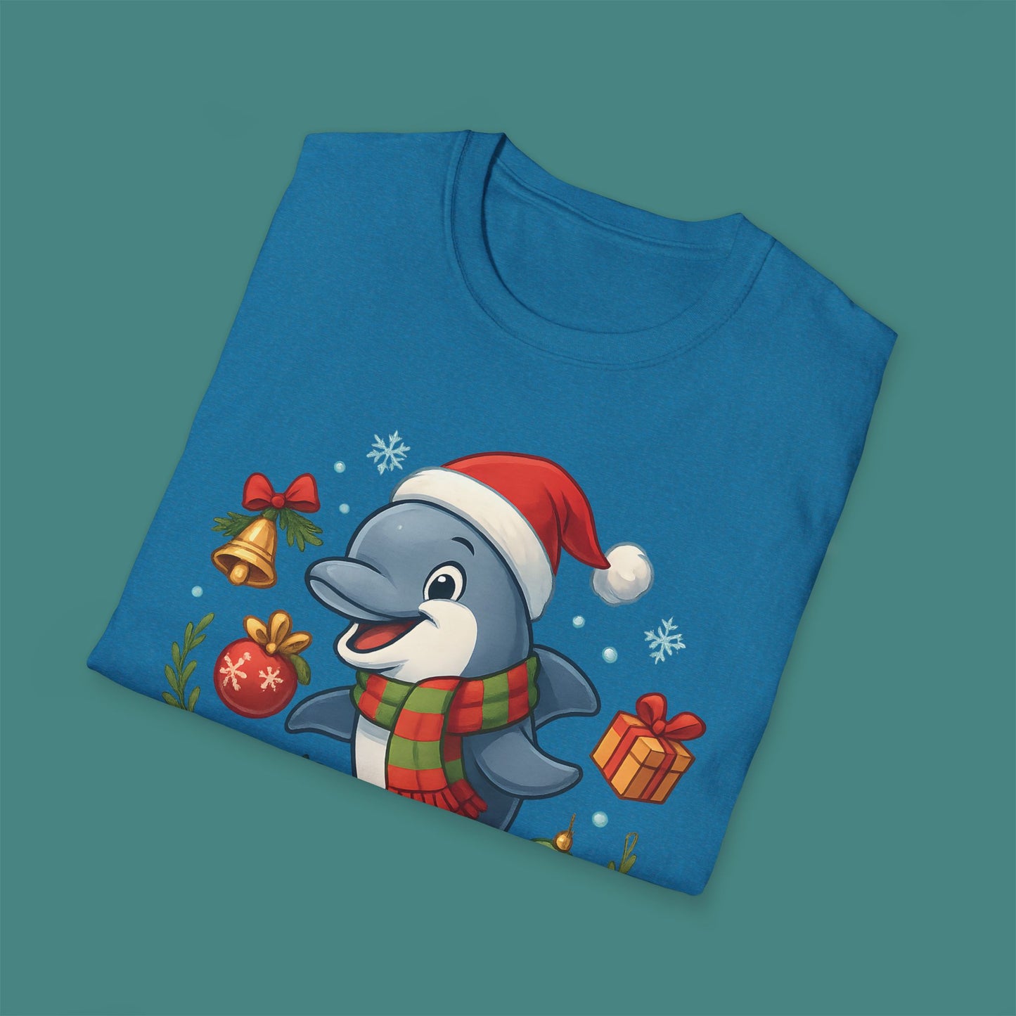 Christmas Dolphin Unisex T-Shirt