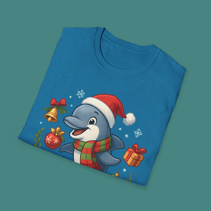 Christmas Dolphin Unisex T-Shirt