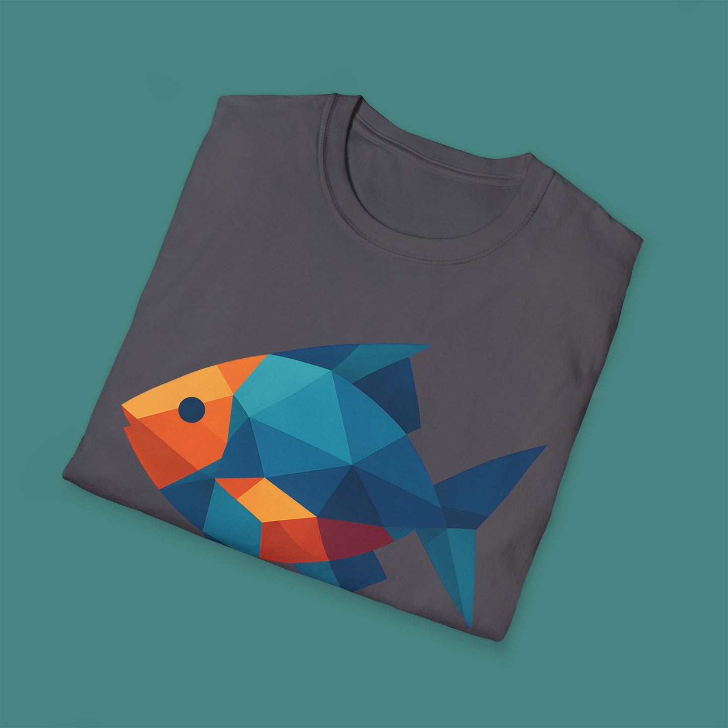 Geometric Polygon Fish Unisex T-Shirt
