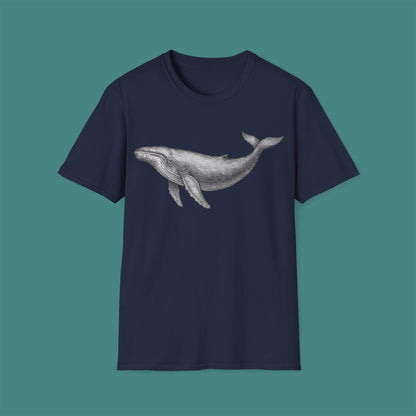 Vintage Etching Whale Unisex T-Shirt