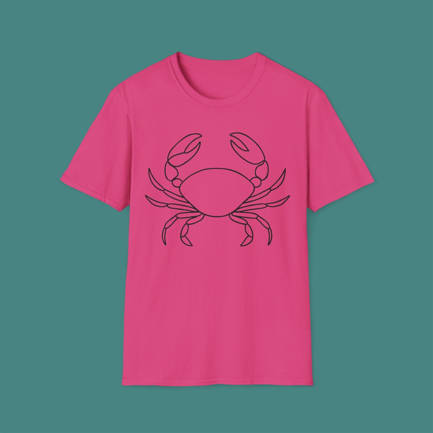 Minimalist Line Art Crab Unisex T-Shirt