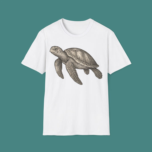 Vintage Etching Turtle Unisex T-Shirt