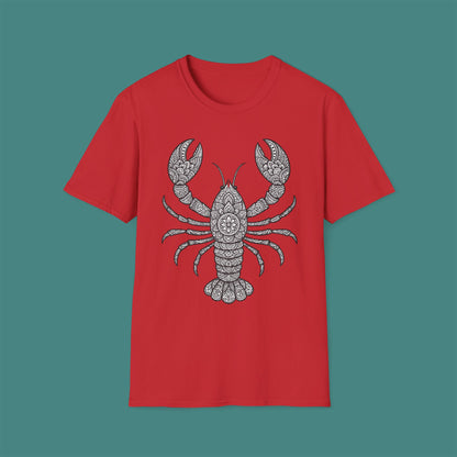 Intricate Mandala Lobster Unisex T-Shirt