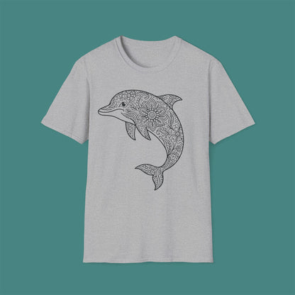 Intricate Mandala Dolphin Unisex T-Shirt