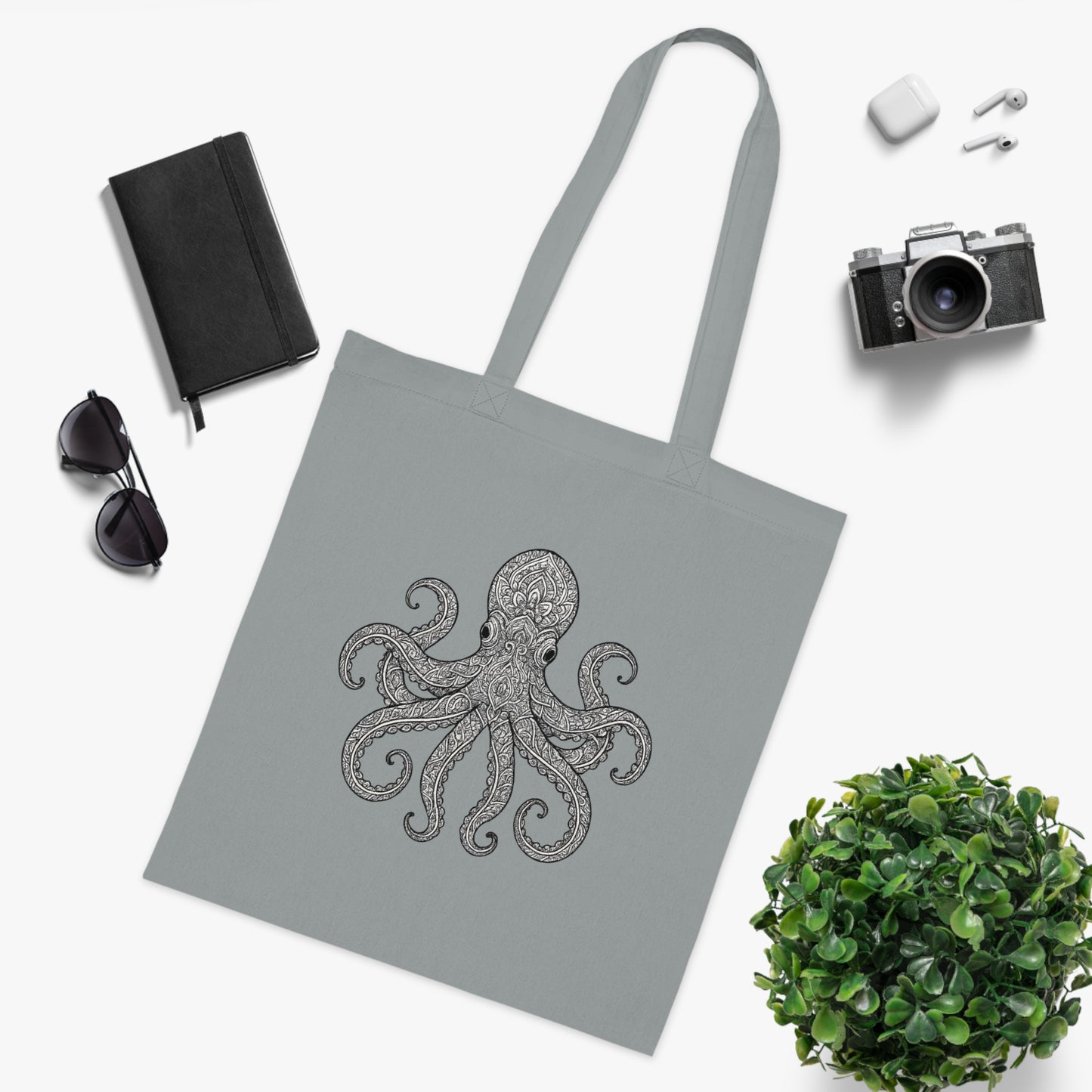 Intricate Mandala Octopus Tote Bag