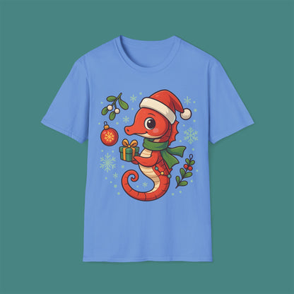 Christmas Seahorse Unisex T-Shirt