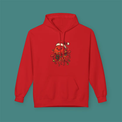Christmas Jellyfish Fleece Unisex Hoodie