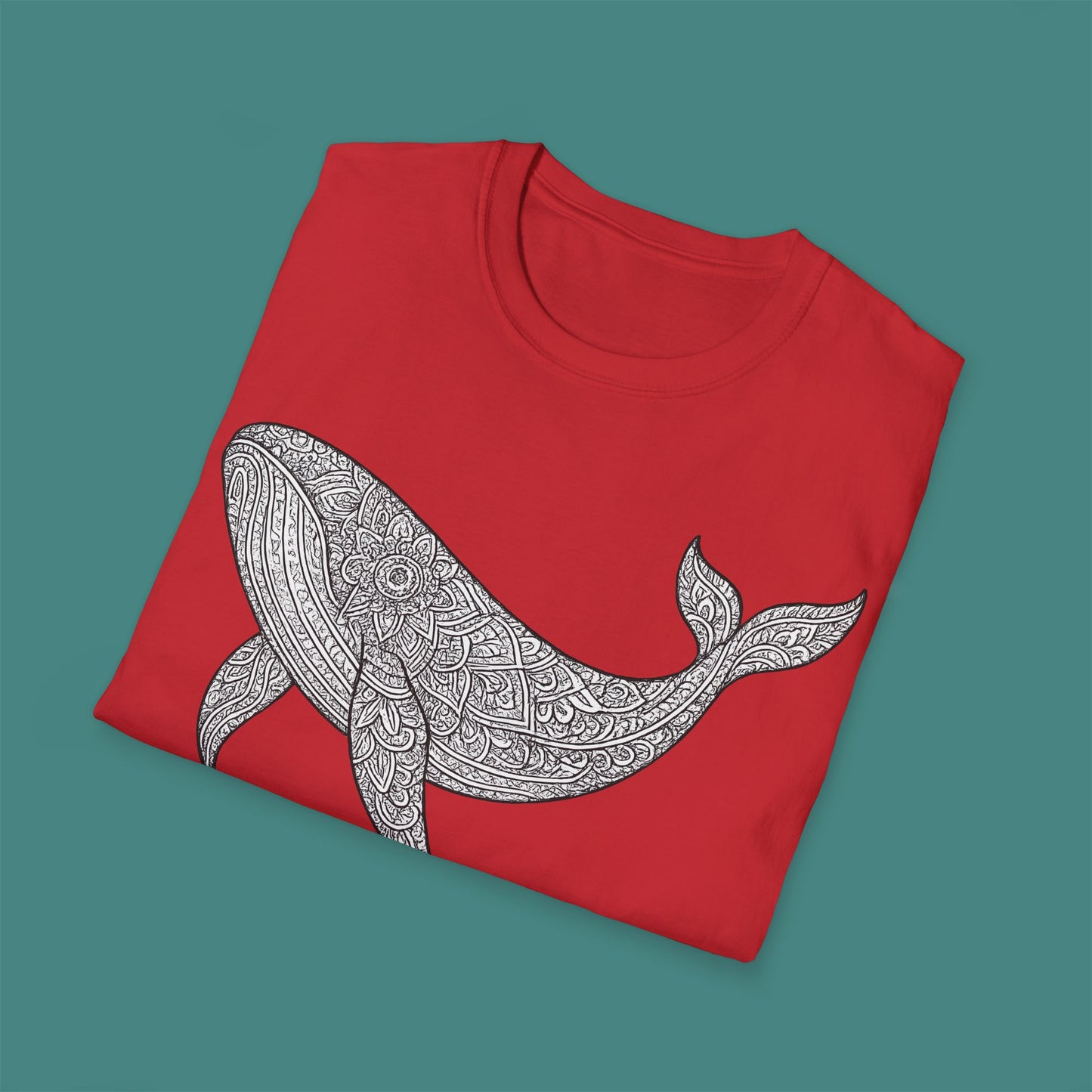 Intricate Mandala Whale Unisex T-Shirt