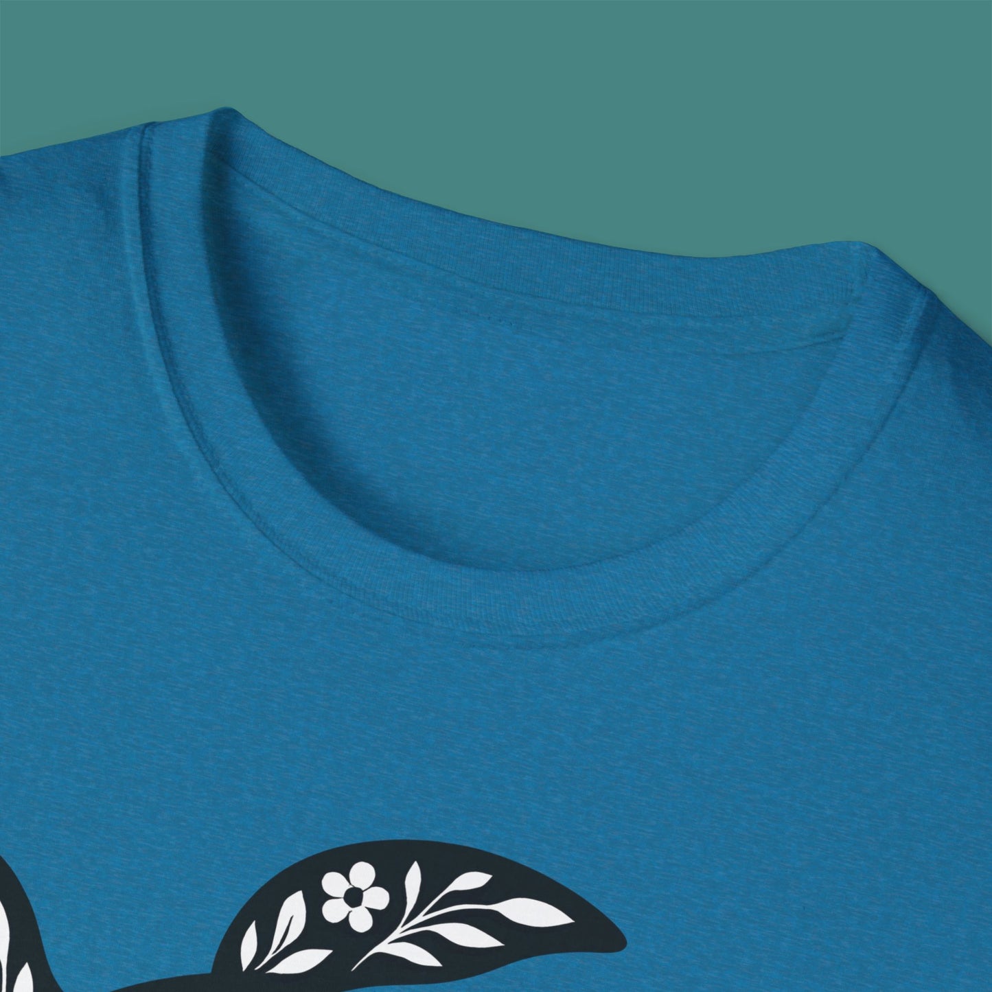 Floral Turtle Silhouette Unisex T-Shirt