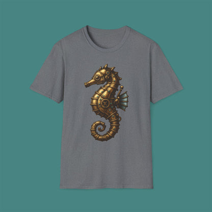 Steampunk Mechanical Seahorse Unisex T-Shirt