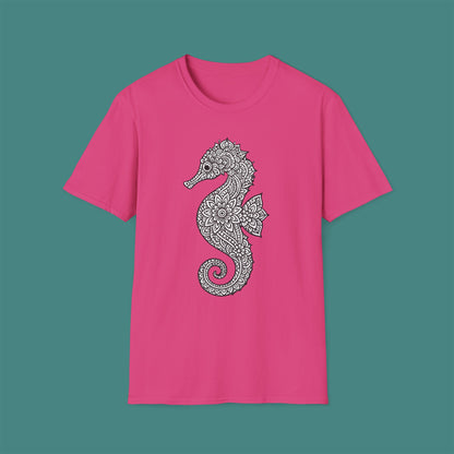 Intricate Mandala Seahorse Unisex T-Shirt