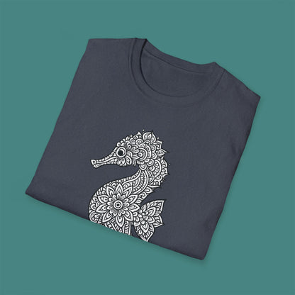 Intricate Mandala Seahorse Unisex T-Shirt