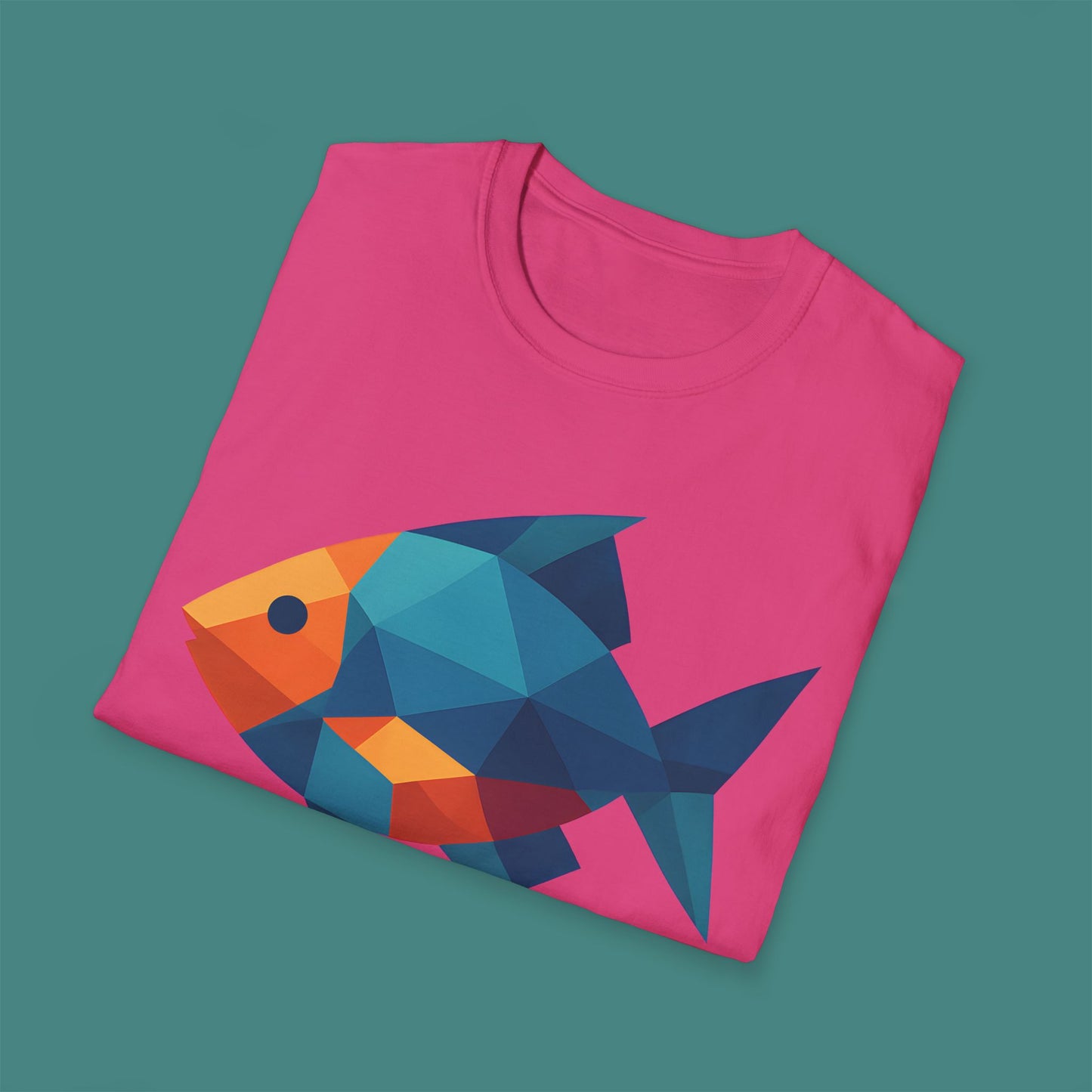 Geometric Polygon Fish Unisex T-Shirt